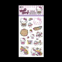 AUTOCOLLANTS HELLO KITTY MAGASIN KAWAII BURGER - 4 FEUILLES